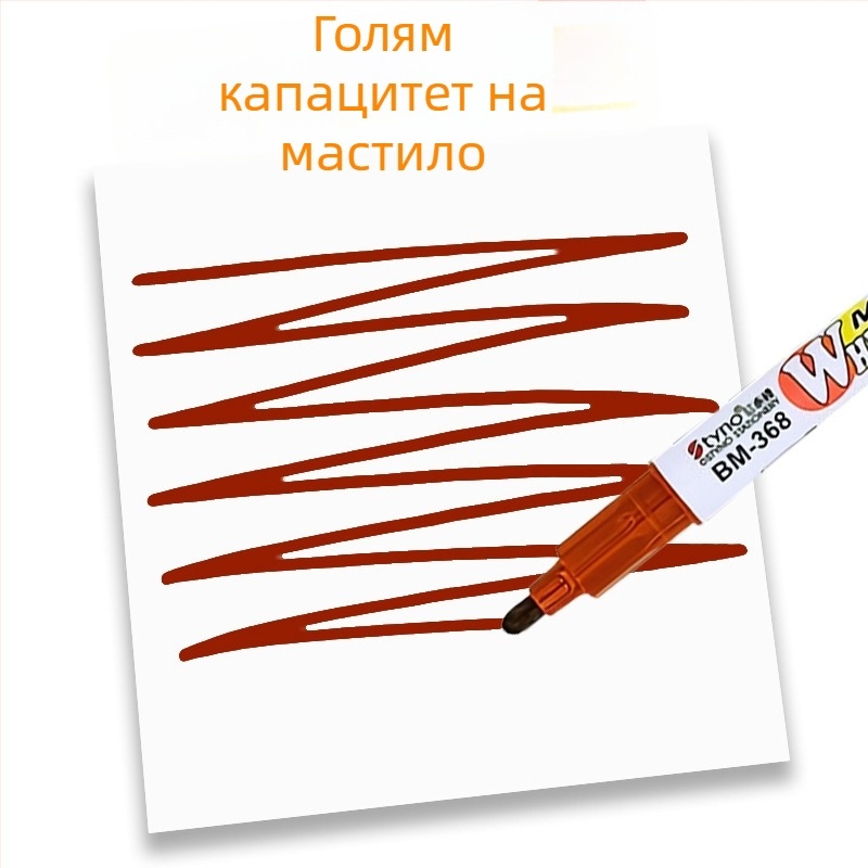Маркер за бяла дъска, осем цвята, двустранен връх – дебел и тънък, водноизтриваем, за офис и дом, миещ се