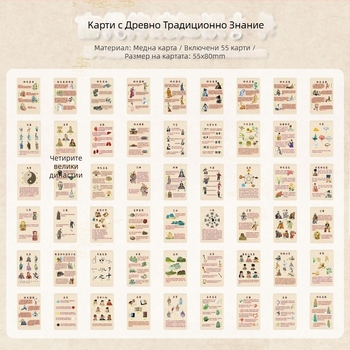 55 текстови карти в китайски стил за древно традиционно знание, популярна наука и културни знания — Lomo карти с висока резолюция