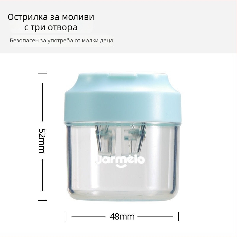 Ръчна острилка за моливи с три отвора, преносима мини