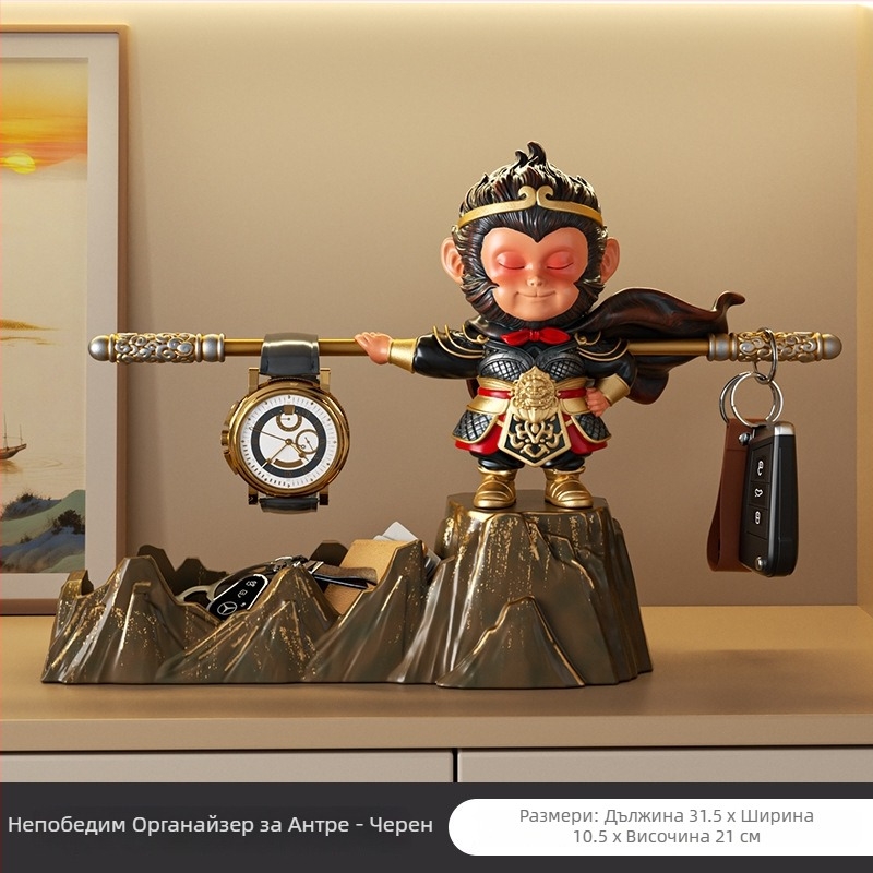 Sun Wukong декоративна ключодържател и входна украса – резинова фигура за антре, поставка за обувки