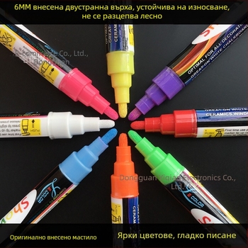 LED мини дъска за ръкописна реклама с двойна глава — водноразтворими цветни течни тебешири, без прах