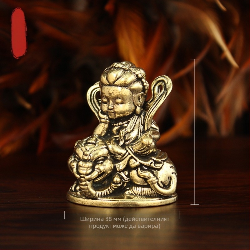 Нова латунна двойка Bodhisattva Manjushri и Samantabhadra — statue Буда за антрето, олтар в китайски стил