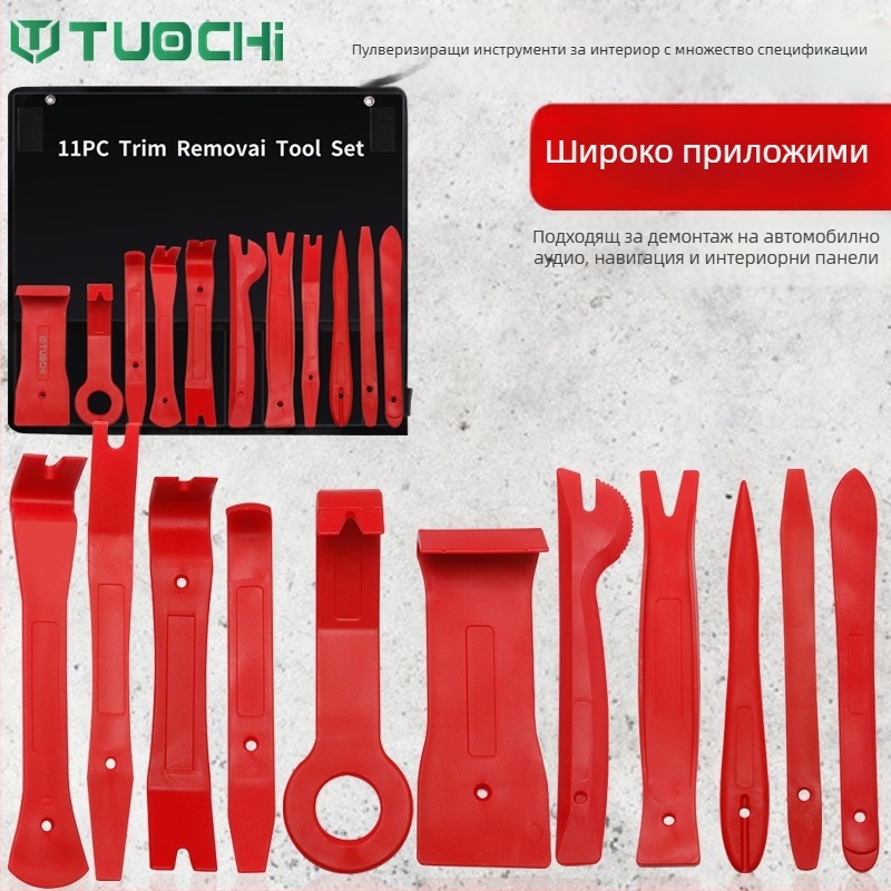 TOTCHI Нейлонов инструмент за автомобилен интериор — един пластмасов лост за демонтаж на централния екран и клипсове на панела на вратите