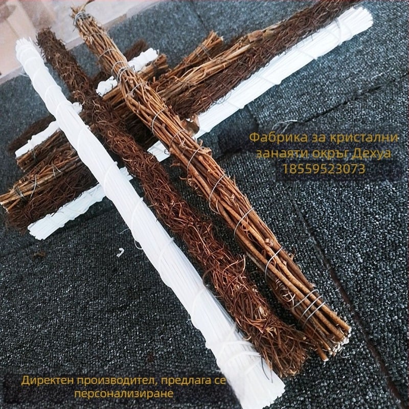 Tu Fu ратанова лоза с индонезийска рамка за врата, изкуствени цветя и вечни цветя за окачване, DIY декоративни аксесоари