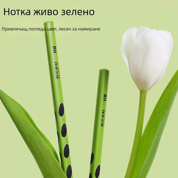Kermiller дървен HB молив с триъгълна дръжка за подобряване на почерка и рисуване, защита на зрението