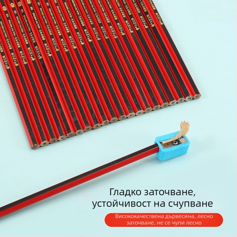 Комплект 2B и HB моливи: шестостенни дървени моливи за ученици в началното училище