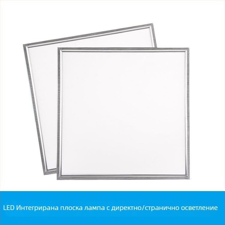 LED 600x600 плоска лампа за таван, интегрирана в тавана, съвместима с гипсокартон и минерална вълна