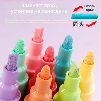 6 мм Macaron течен тебешир за плакати и графити, изтриващ се маркер за дъска, водоразтворим без прах, за стъкло на автомобил