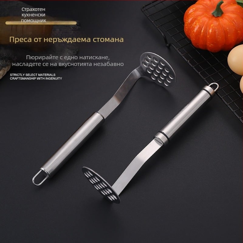Неръждаема стоманена кухненска преса за пюре от картофи и тиква, ръчна преса за пюре, домашна употреба