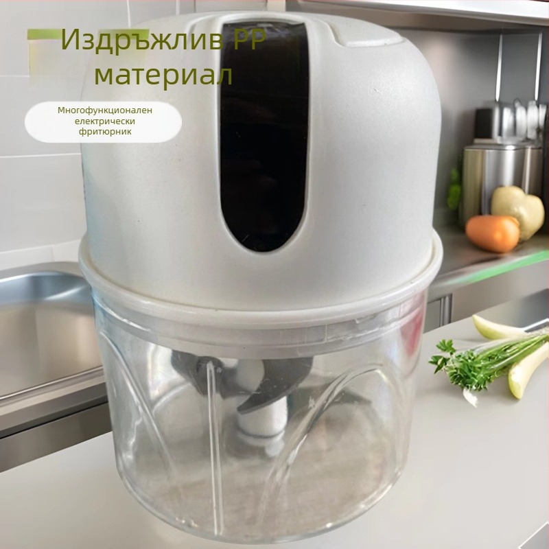 Мултифункционален уред за чесън с три остриета, пасиране и обелване на чесън