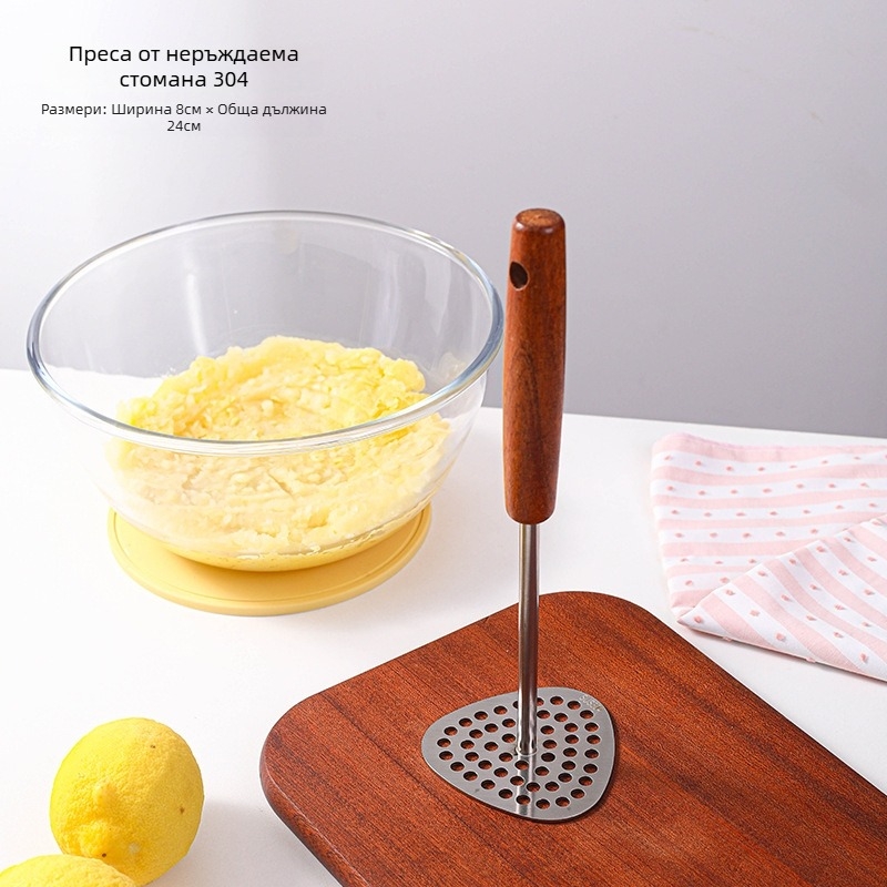 Неръждаем стоманен ръчен намачквач за кухня, картофено пюре, мултифункционален инструмент за печене и бебешка храна