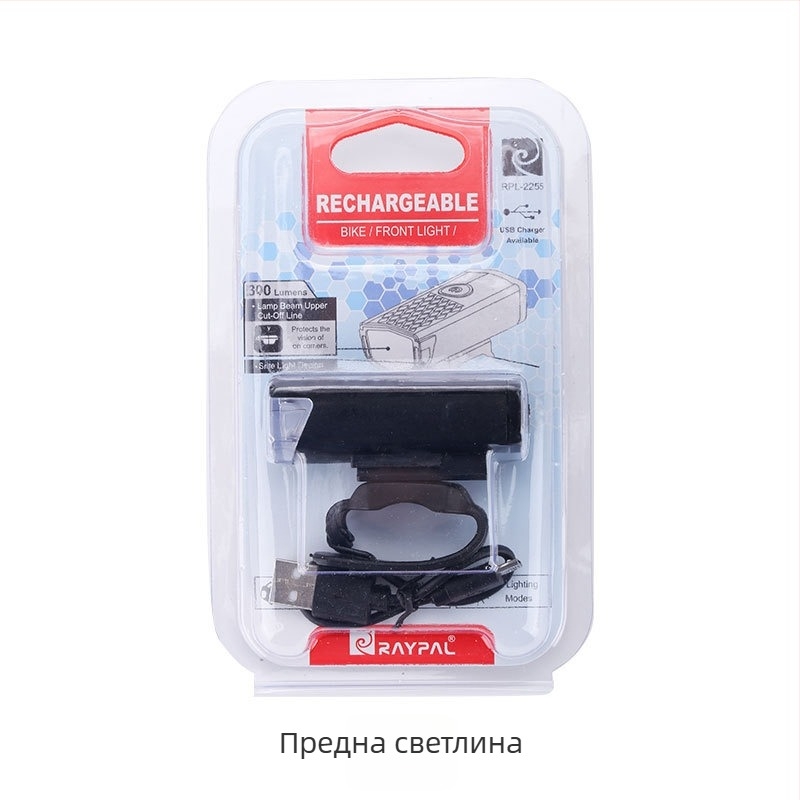 Велосипеден преден фар с USB зареждане, висока яркост за нощно каране, планински велосипед, модел 2255