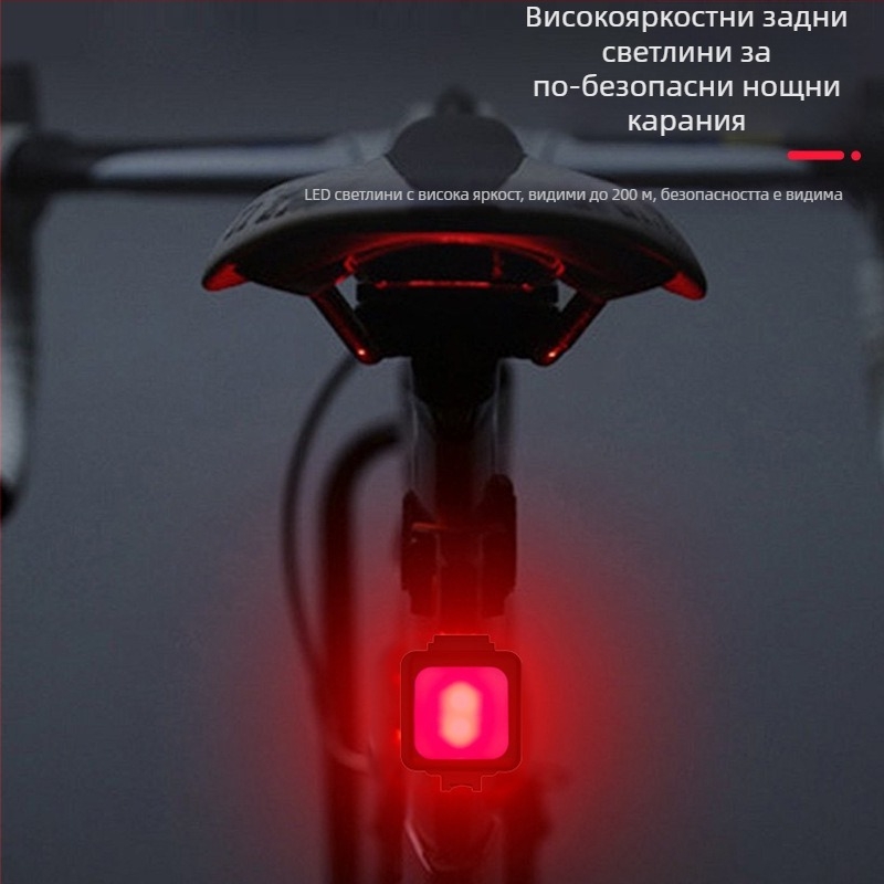 LED светлини за преден и заден велосипед с сигнал за безопасност, презареждаема преносима аварийна лампа за външни условия