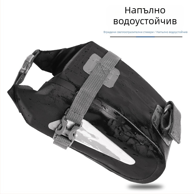 PVC велосипедна чанта 4L, водоустойчива и износоустойчива, със светлоотразителни елементи