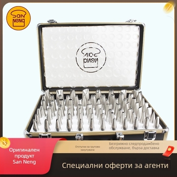 Sanneng SN7011 Комплект украса за торти и сладки, 80 броя накрайници за шприц, професионално печене и декорация на крем