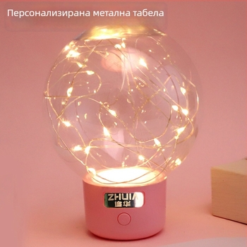 USB нощна лампа за включване в контакт – спалня, настолна LED лампа с декоративна планета