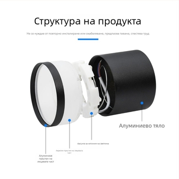 LED повърхностно монтиран таван downlight – осветление за дневна, антре, коридор и спалня без пробиване