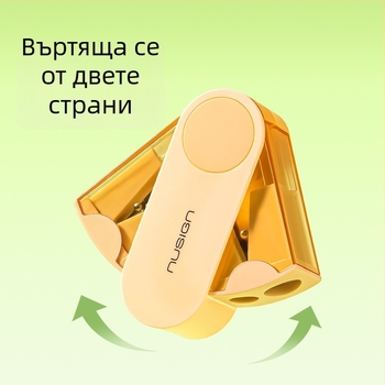 Deli NS074 въртяща се двуотверстна моливорезачка за ученици с голям диаметър