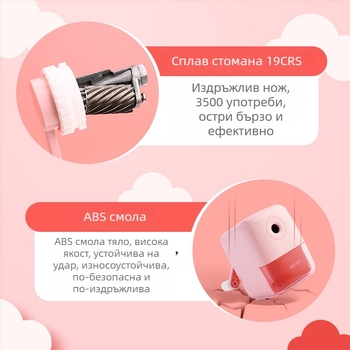 Deli 71158 Острилка за моливи – ръчно завъртане, компактна и преносима, за графитни моливи