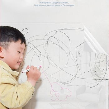 Прозрачен самозалепващ стенен стикер с защита срещу драскане от котки за стени с латексова боя; водоустойчив и устойчив на замърсявания.