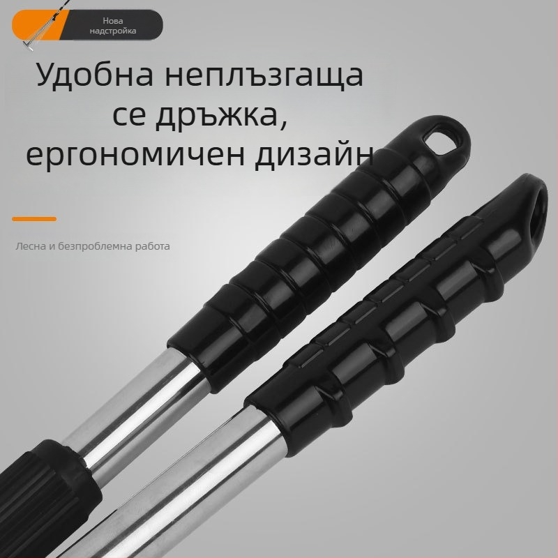 Телескопично железно гребло – мултифункционален градински инструмент за почистване на листа и тревата, разтяга се