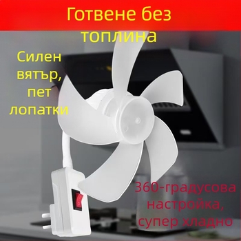 2025 нов пет лопатки настолен вентилатор, енергоспестяващ, тих и регулирам 360°