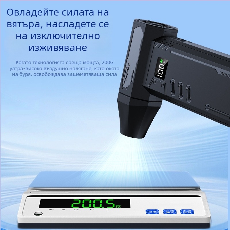 X15Pro Високоскоростен портативен ръчен вентилатор, 130000 об./мин, двойно използване: духане и всмукване, прахосмукачка и почистване на сняг
