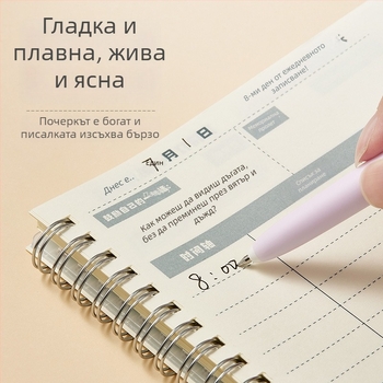 TOME лимитирана серия Карбон Черна клик-гел писалка с връх от неръждаема стомана, пластмасово тяло, за ученици