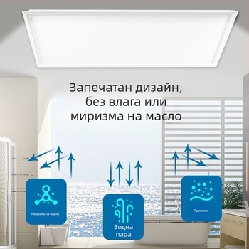 Вградена LED светлина за таван, кухня и баня, плосък панелен модул 600×300 мм