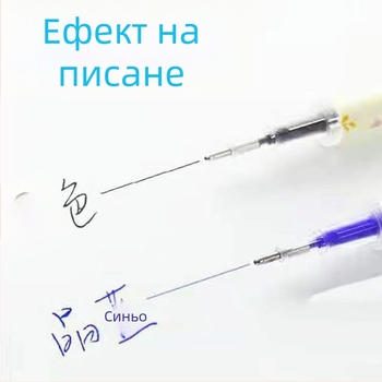 Odimei рефил за писалка с неутрално изтриваемо водно мастило, 0.38/0.5 мм, черно/кристално синьо