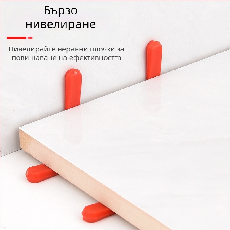 Инструмент за позициониране и нивелиране на плочки с кръстосани клипси за стени и подове