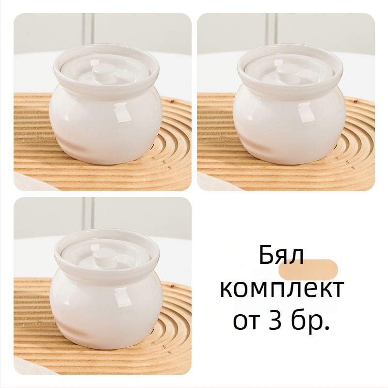 Furunda керамична тенджера със капак, 450 ml – съд за яхнии и за пара на яйца, китайски стил