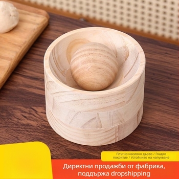 Дървен уред за пелмени кори, ръчно изработен кръгъл валяк за тесто, домашен прес за кори за пелмени