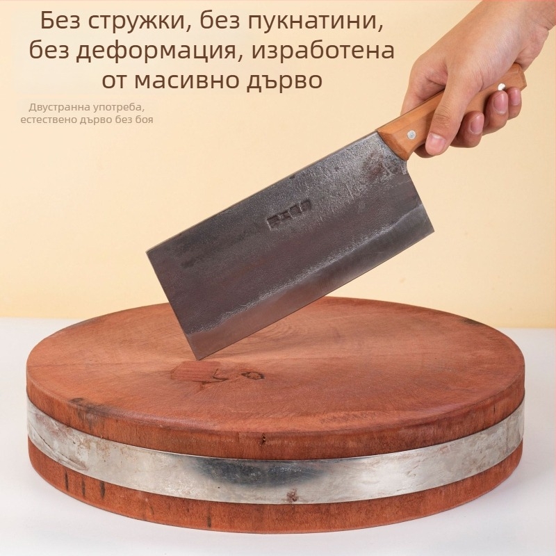Голяма двустранна дъска за рязане от масивно дърво, удебелена, нехлъзгаща се, антибактериална и против плесен