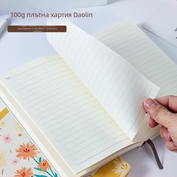 A5 ръчно рисуван флорален бележник, персонализиране за офис и учене, PU корица, подвързване с нишка и лепило, Dowling хартия, 100–200 страници.