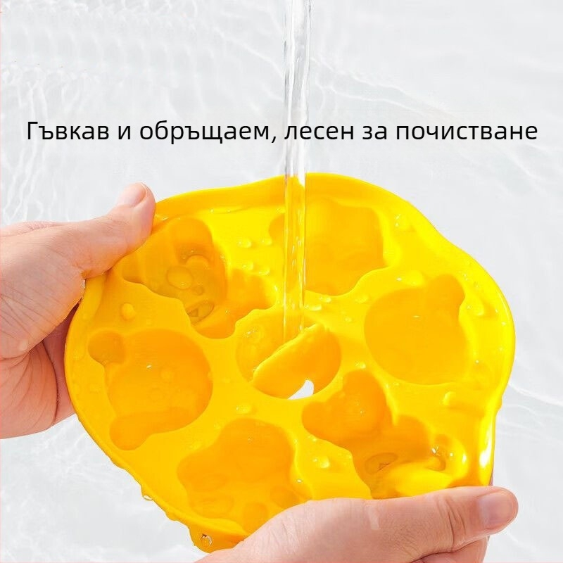Форма за парени кексове за бебешка храна, силиконова кутия с хранителен клас, дизайн котешка лапа, подходяща за яйчен крем и оризови кексове, форма за печене