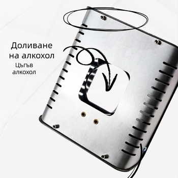 Портативен открит алкохолен котлон със стабилна нехлъзгаща се основа и държач за съдове