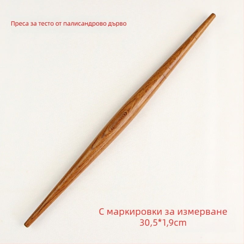 Rosewood разточващ валяк с остри краища за домашна употреба, твърдо дърво за кори за дъмплинги