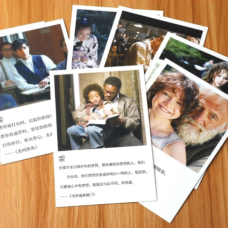 Letter of Lovers - Кутия с пощенски картички: класически киноцитати и фотографически вдъхновени художествени карти за студенти