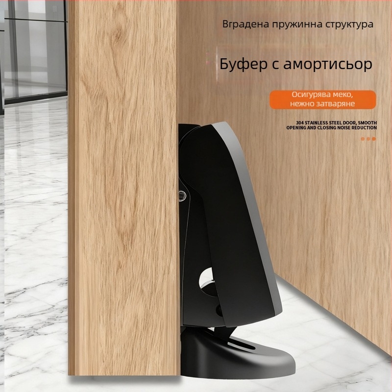 Безпробно устройство за врати – антиударен буфер за дървени врати, регулируем, подово закрепване