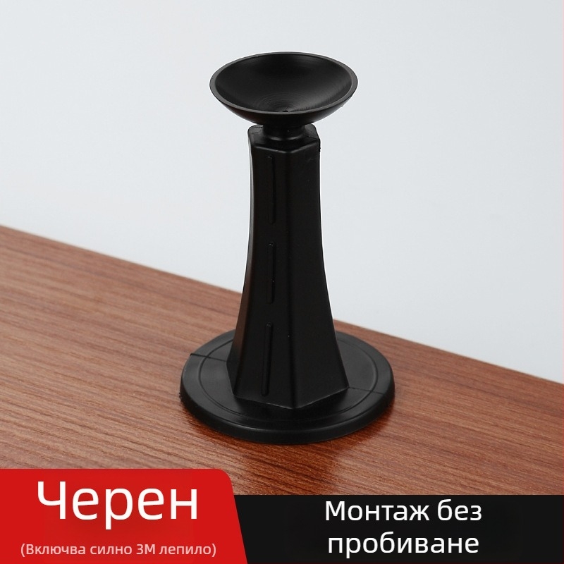 Без пробиване силиконов стопер за врати, за баня и дървени врати, гумен, тих стопер