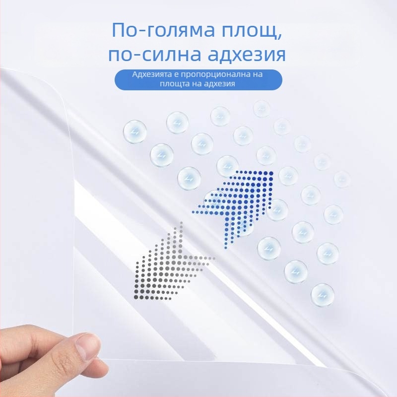 Самозалепваща стенна защитна електростатична филмова обвивка, против надраскване, без увреждане на стената