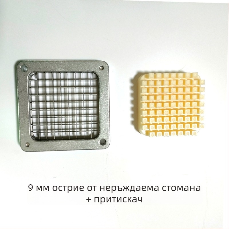 Многофункционален прес за картофи за пържени картофи — ръчен инструмент за нарязване на ивици и кубчета, от неръждаема стомана, кухненски помощник