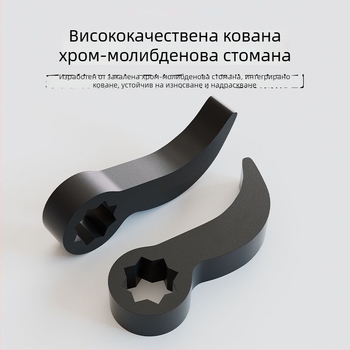 Рогоподобен инструмент за демонтаж на полуоси – лост, разделител и ключ