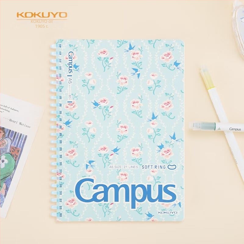 KOKUYO Campus Kato Wood серия A5 и B5 меки спирални бележници за ученици от начално и средно училище