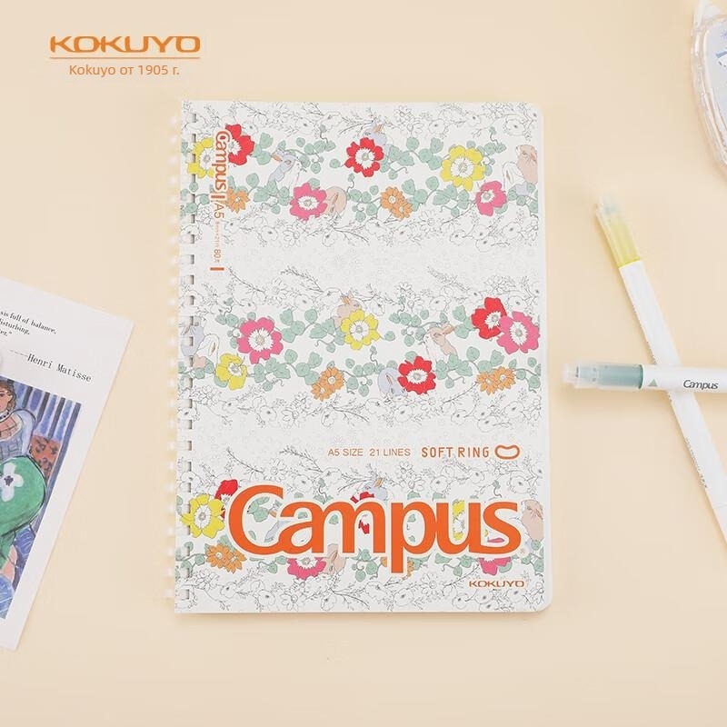 KOKUYO Campus Kato Wood серия A5 и B5 меки спирални бележници за ученици от начално и средно училище