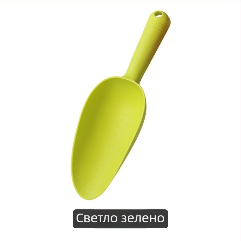 Градинарска лопатка с измервателен мащаб, удебелена пластмасова лопатка за почва – инструмент за засаждане на бонсай и сукуленти, разрохкване на почвата