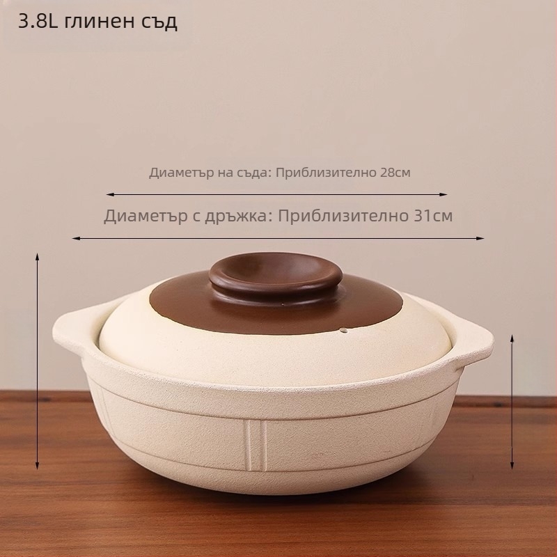 Стара въглищна печка с двойна употреба – електрическа и въглищна, интегриран керамичен съд за горещи потове и глинен казан, подходящ за търговска употреба.