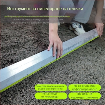 Комплект инструменти за изглаждане на хоросан и фуги за полагане на плочки, включва професионална мистрия и инструмент за нивелиране