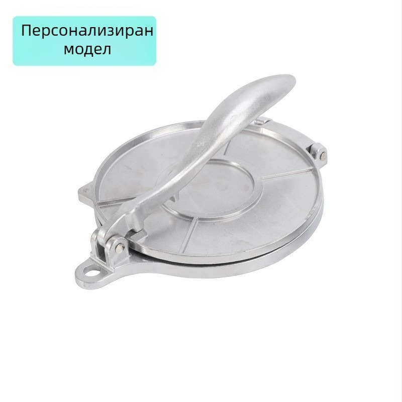 Алуминиева преса за тестени кори: пелмени, тортили и листове теста